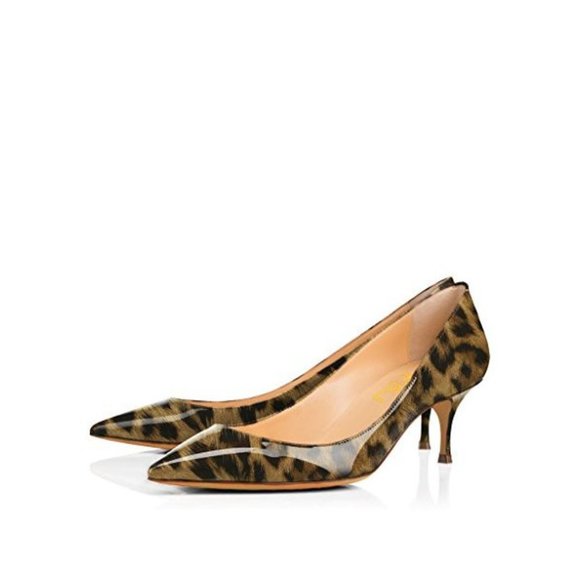 patent leopard print heels